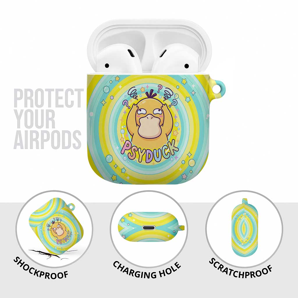Psyduck AirPods Case Vibrant Kawaii Splash Art