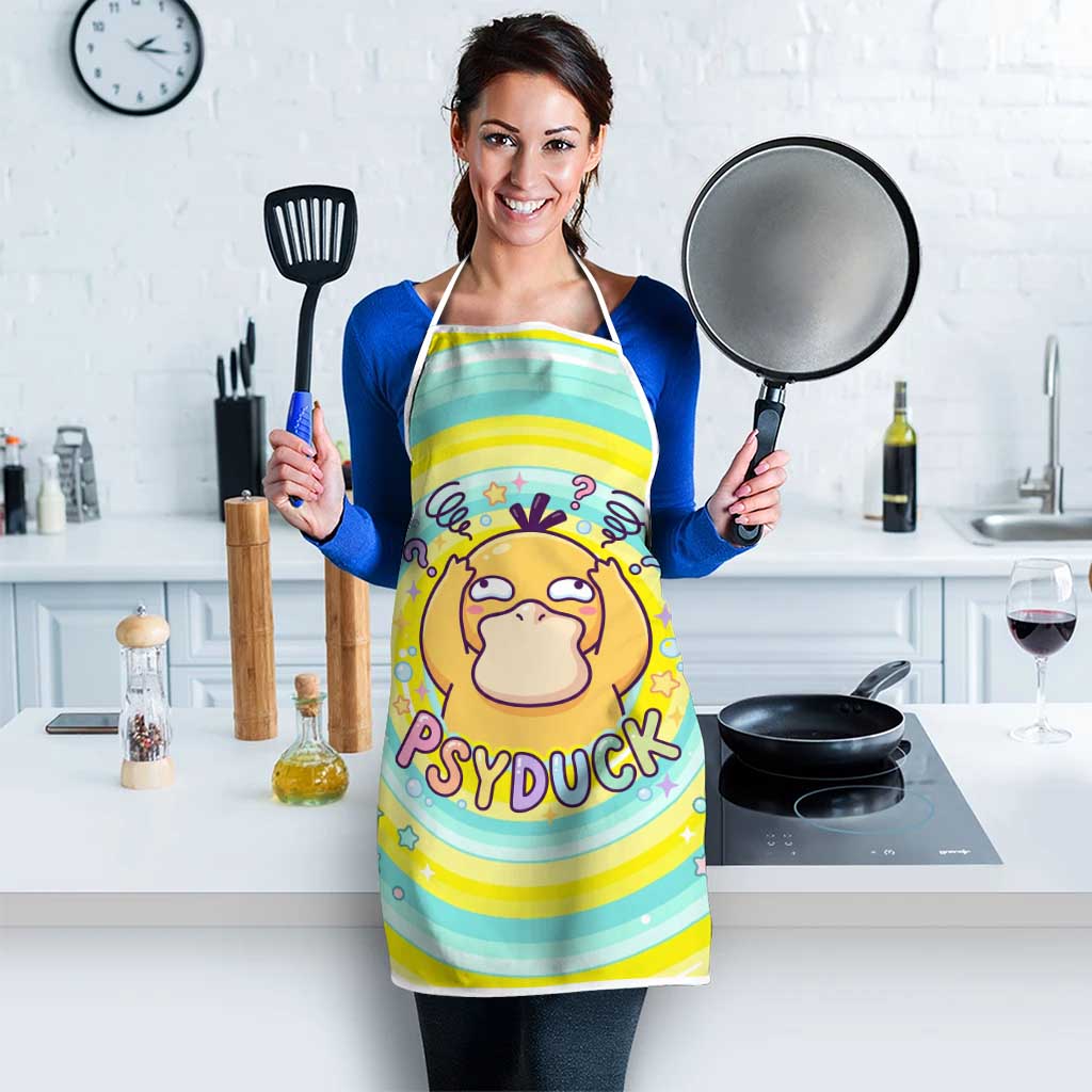 Psyduck Apron Vibrant Kawaii Splash Art