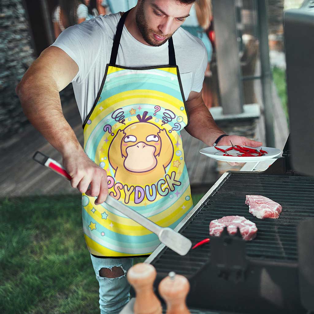 Psyduck Apron Vibrant Kawaii Splash Art