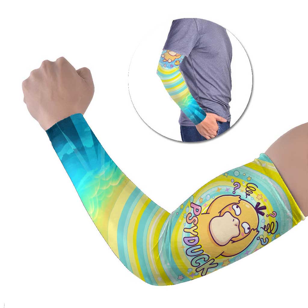 Psyduck Arm Sleeves Vibrant Kawaii Splash Art