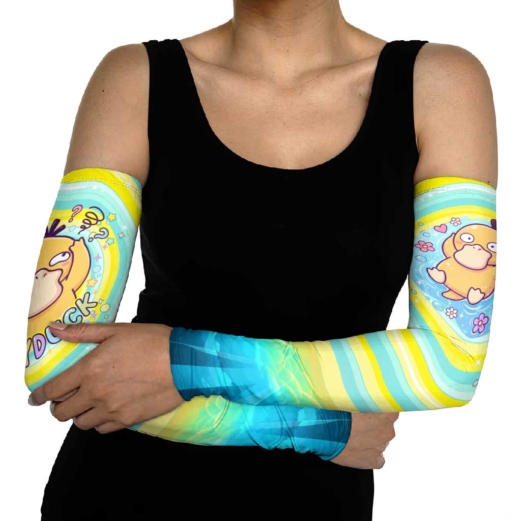 Psyduck Arm Sleeves Vibrant Kawaii Splash Art