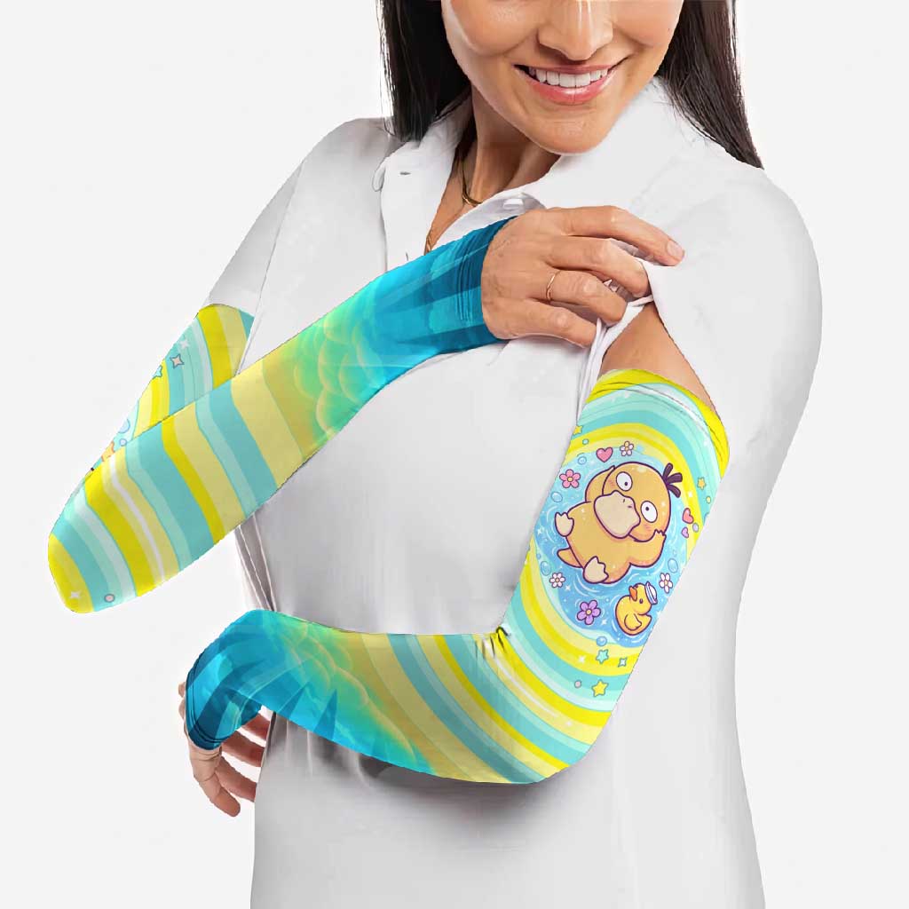 Psyduck Arm Sleeves Vibrant Kawaii Splash Art