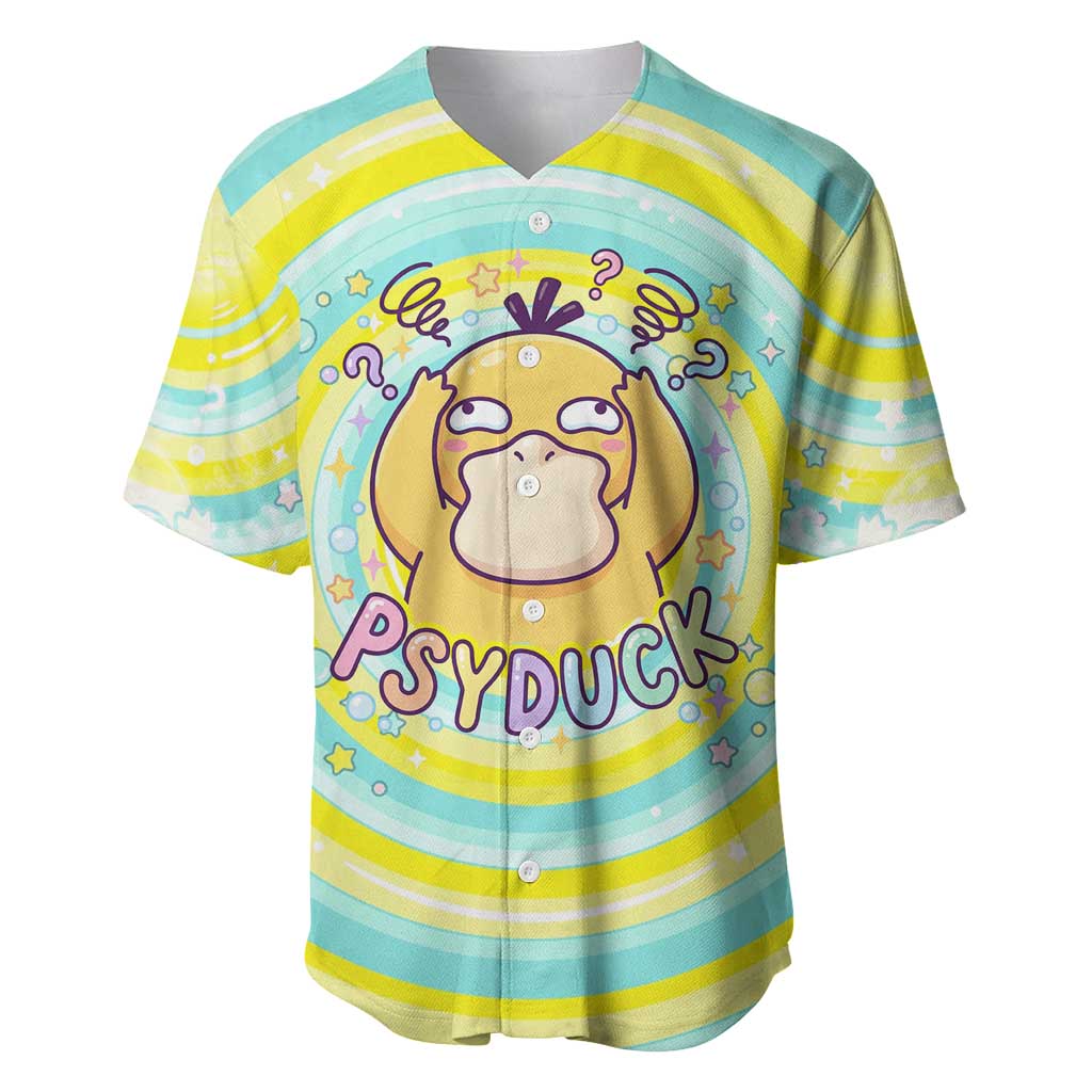 Psyduck Baseball Jersey Vibrant Kawaii Splash Art