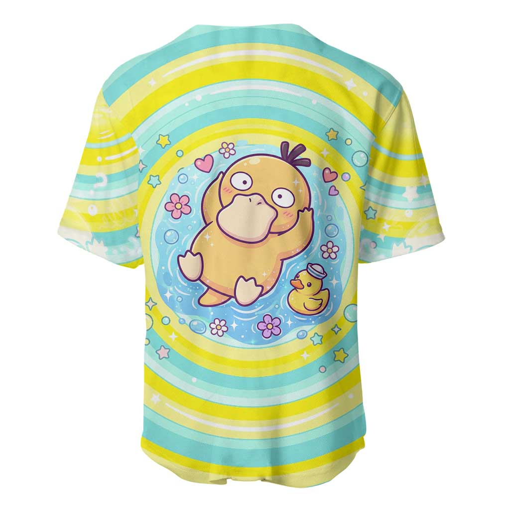 Psyduck Baseball Jersey Vibrant Kawaii Splash Art