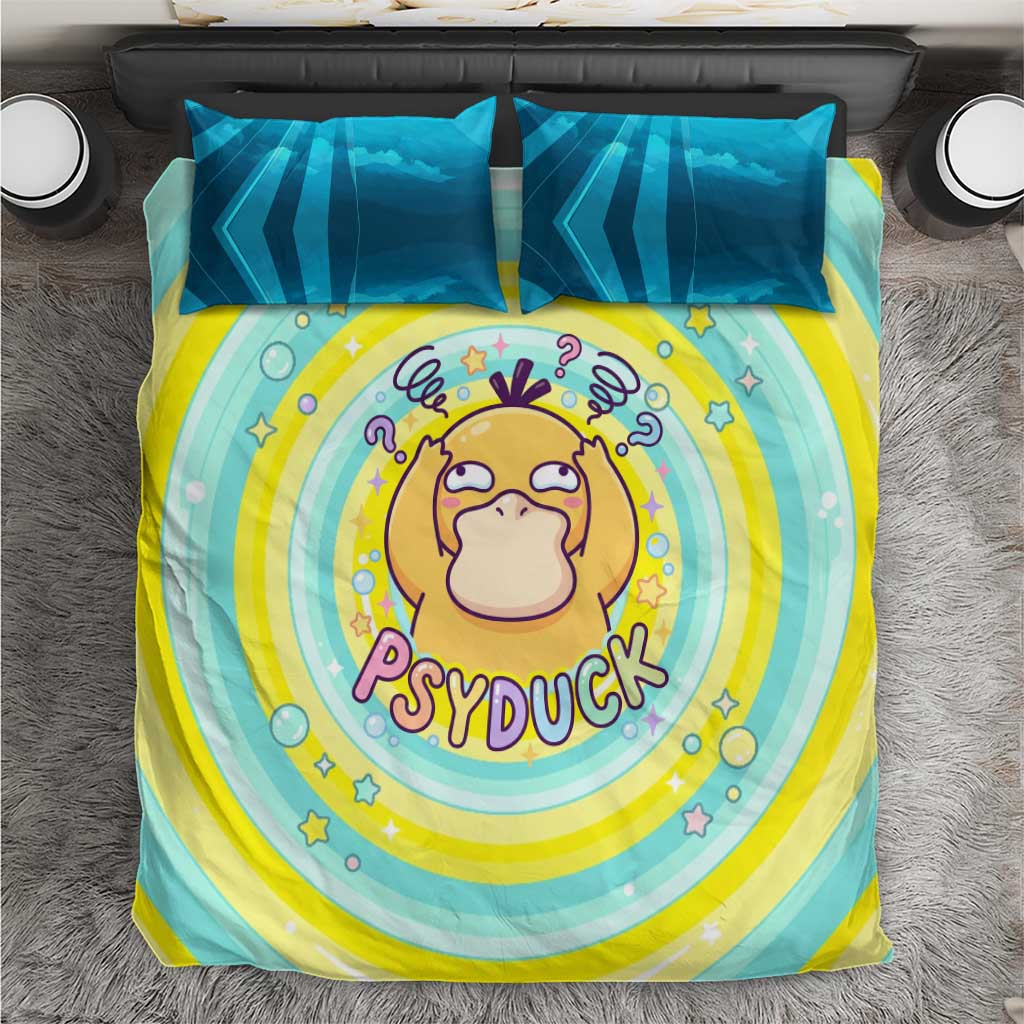 Psyduck Bedding Set Vibrant Kawaii Splash Art