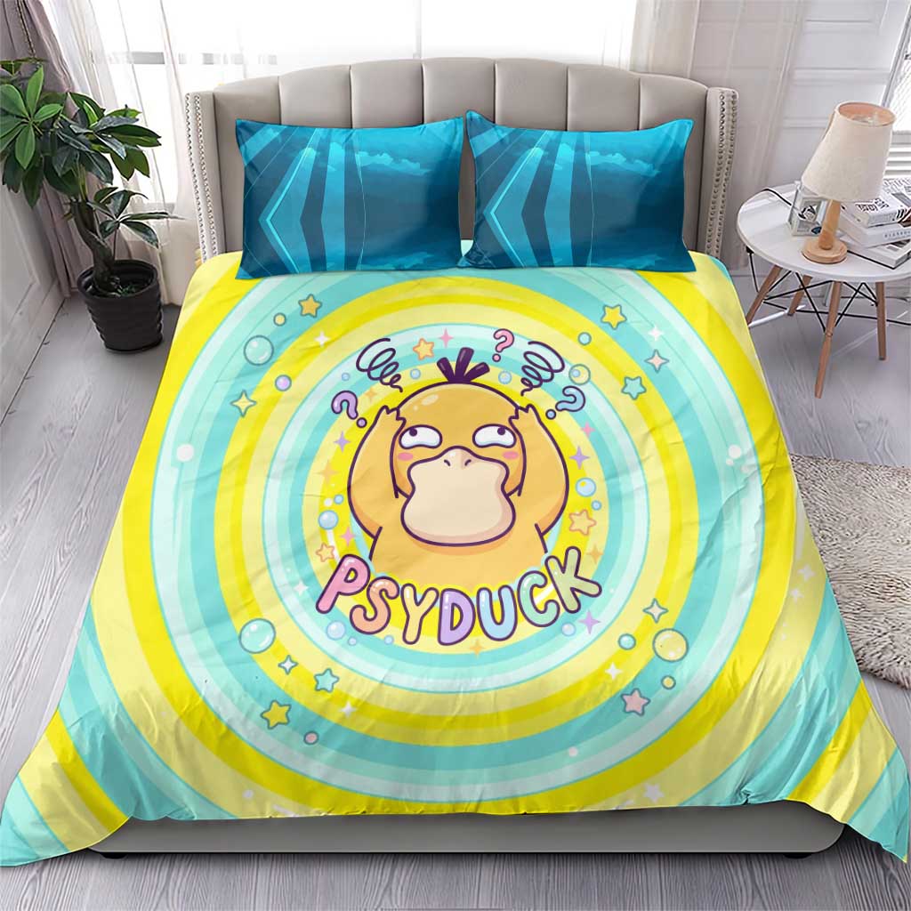 Psyduck Bedding Set Vibrant Kawaii Splash Art
