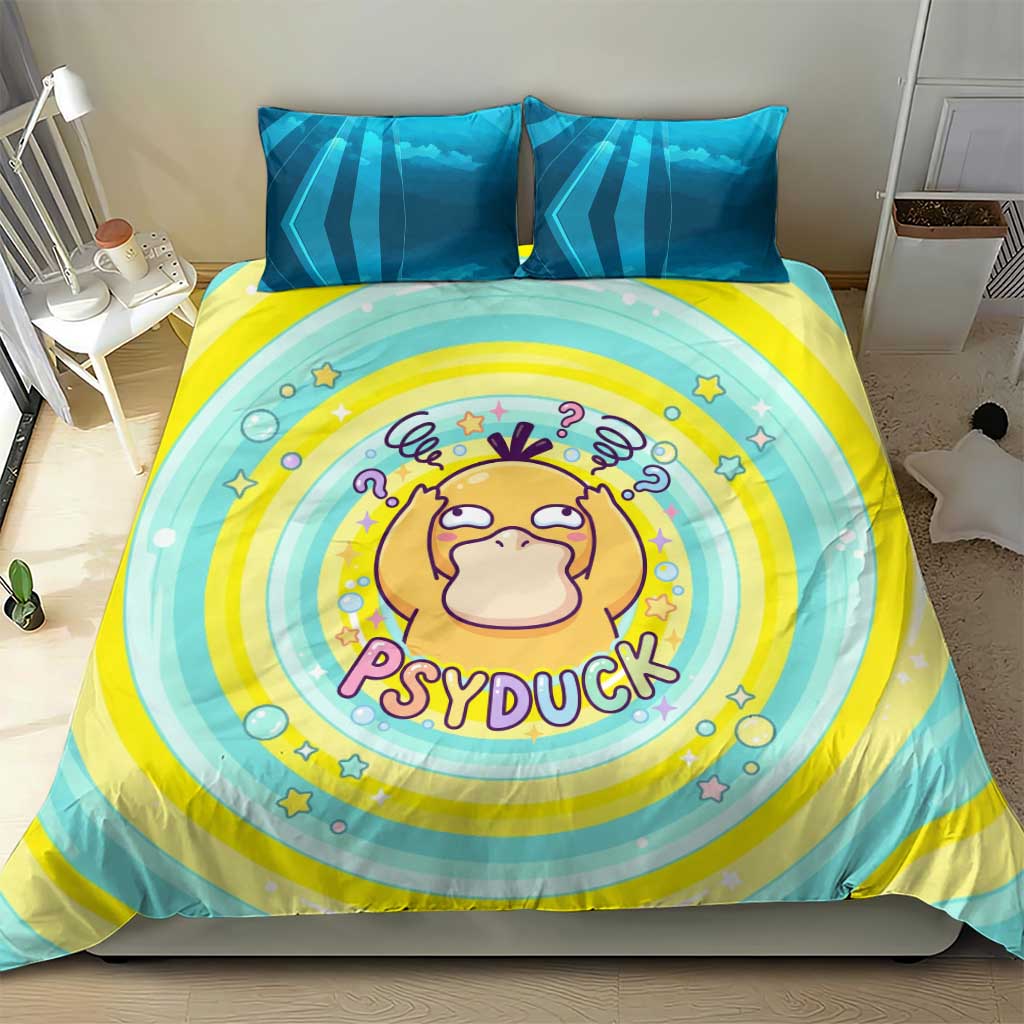Psyduck Bedding Set Vibrant Kawaii Splash Art