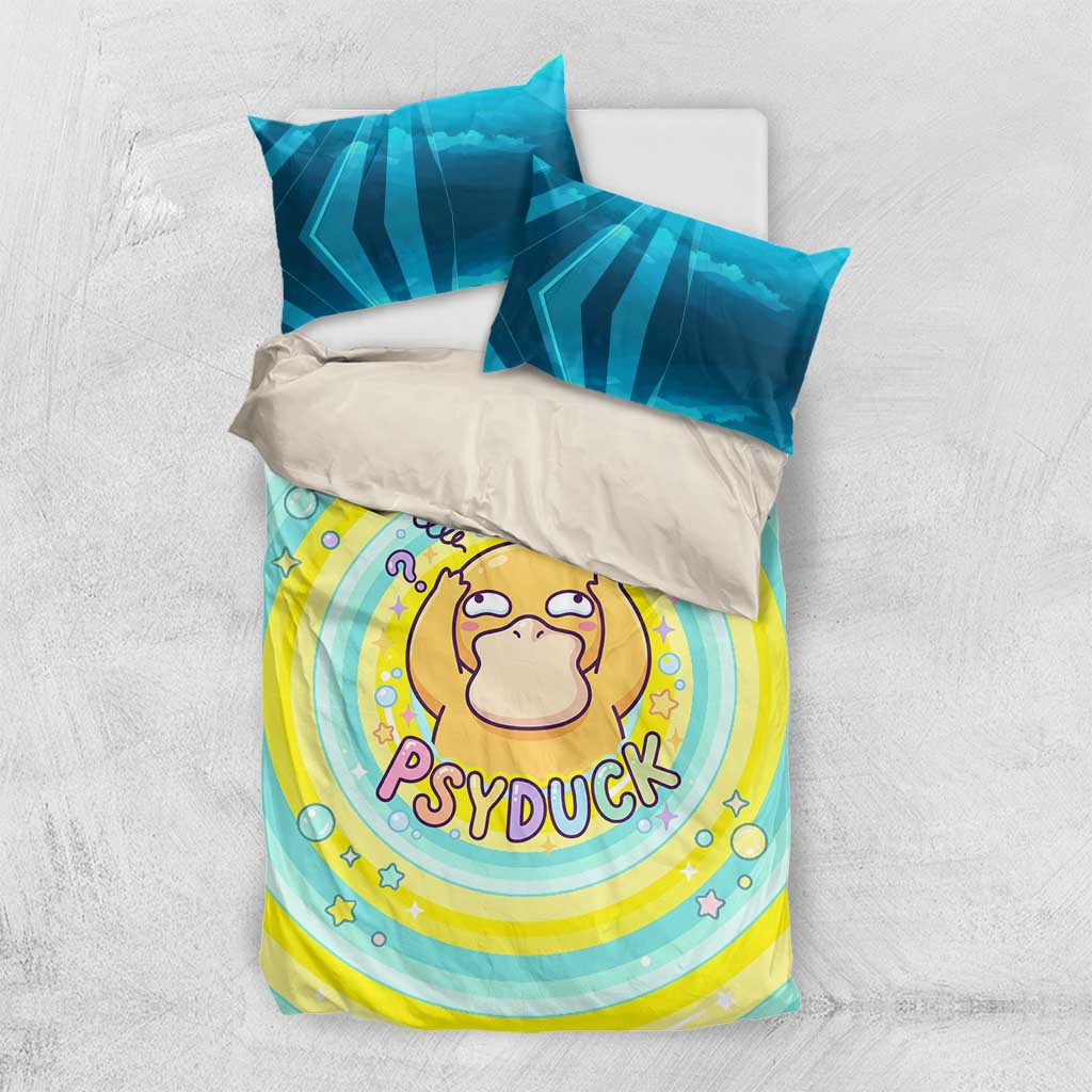 Psyduck Bedding Set Vibrant Kawaii Splash Art