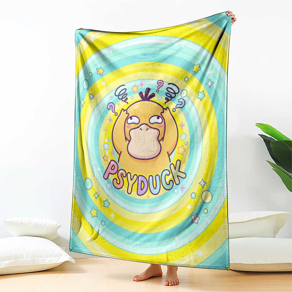 Psyduck Blanket Vibrant Kawaii Splash Art