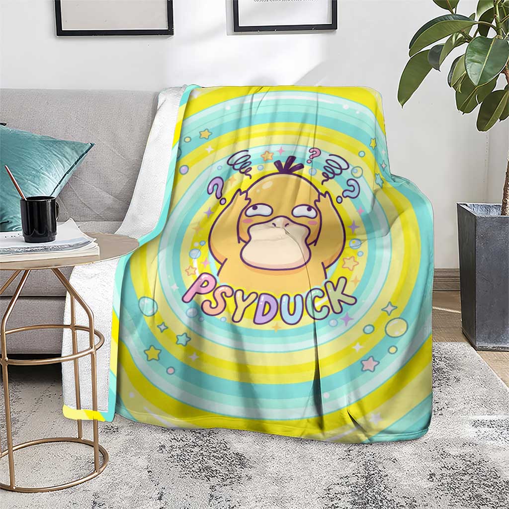 Psyduck Blanket Vibrant Kawaii Splash Art