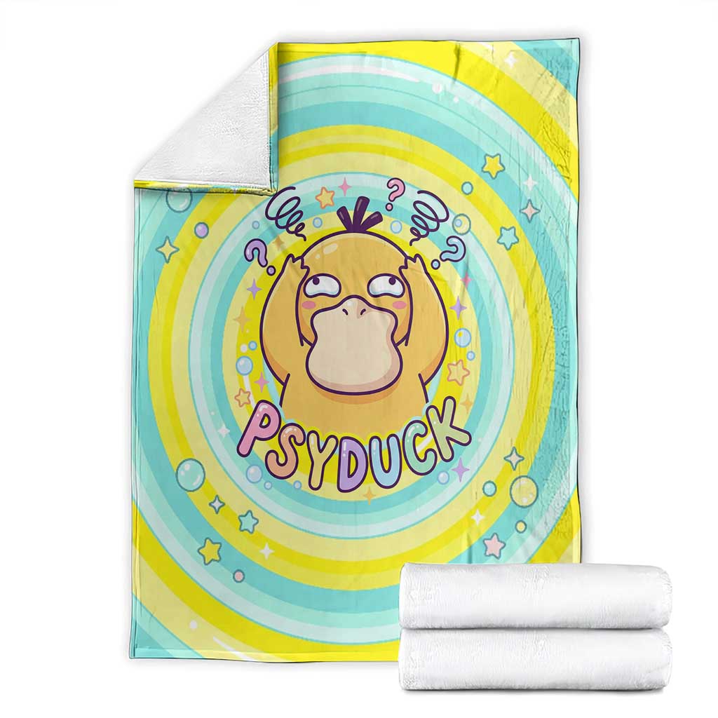 Psyduck Blanket Vibrant Kawaii Splash Art