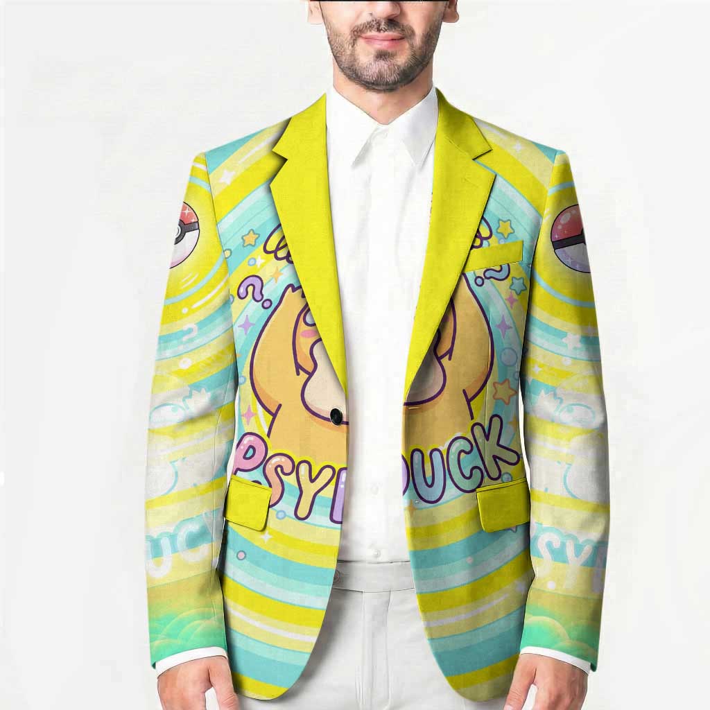 Psyduck Blazer Vibrant Kawaii Splash Art