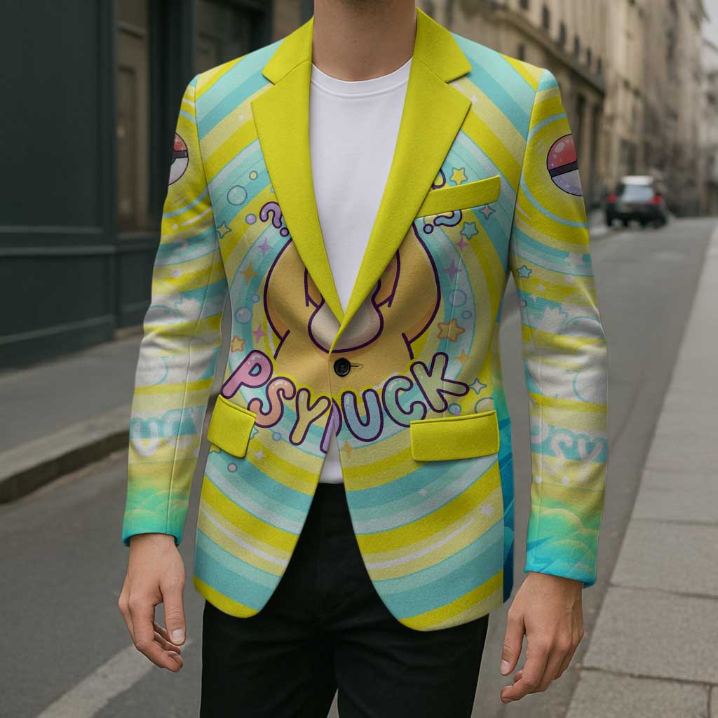 Psyduck Blazer Vibrant Kawaii Splash Art