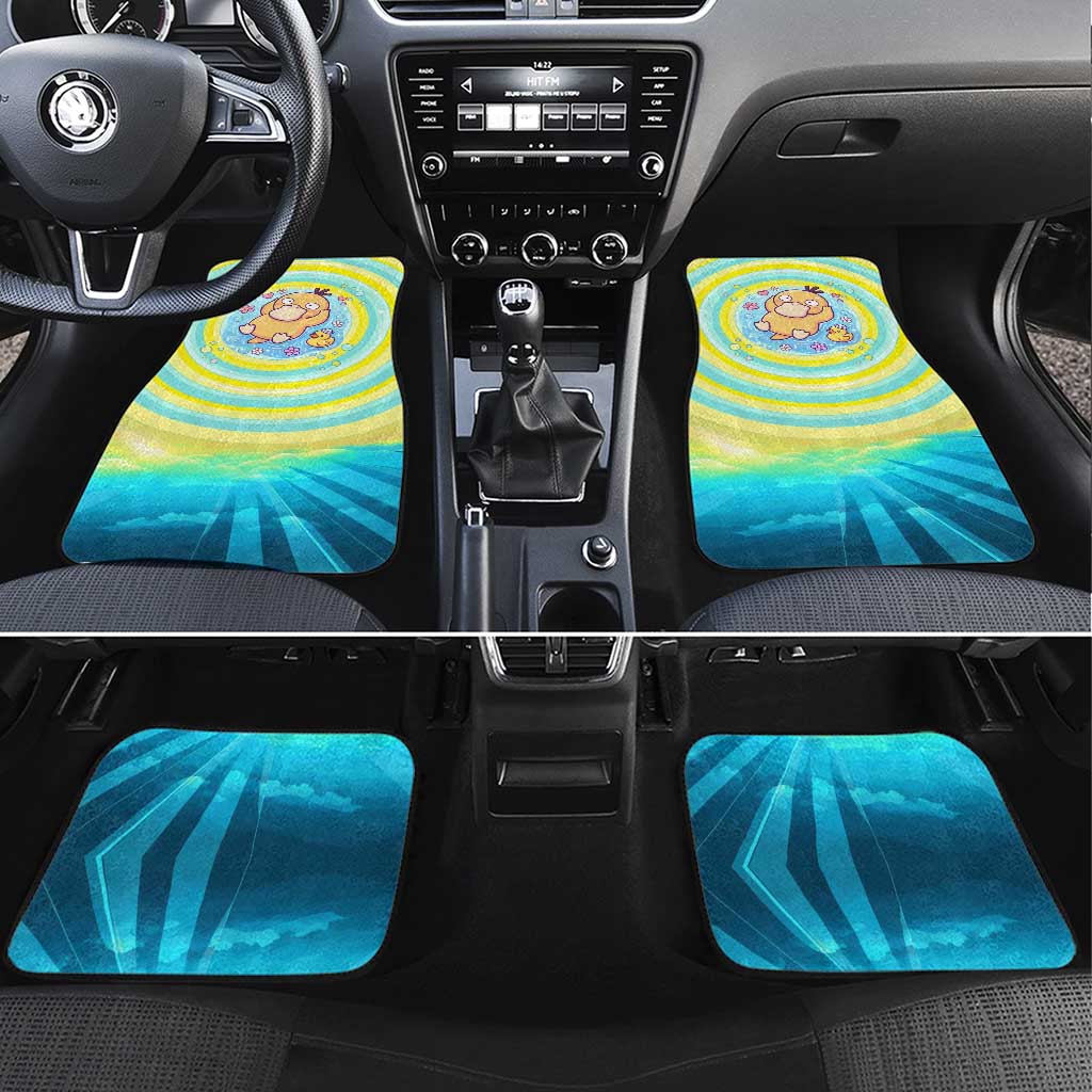 Psyduck Car Mats Vibrant Kawaii Splash Art