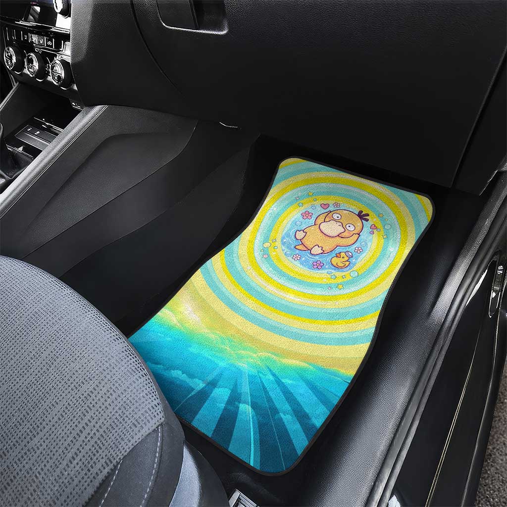 Psyduck Car Mats Vibrant Kawaii Splash Art