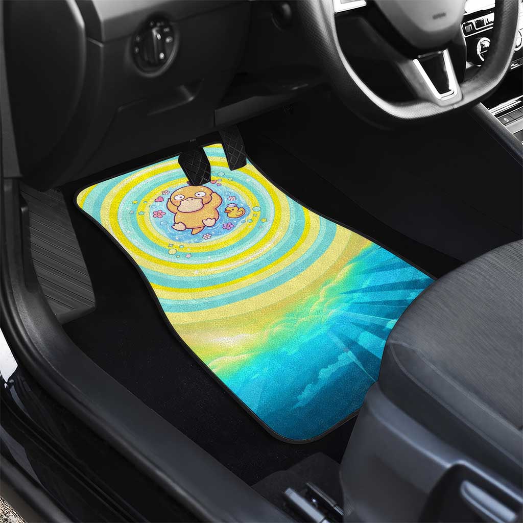 Psyduck Car Mats Vibrant Kawaii Splash Art
