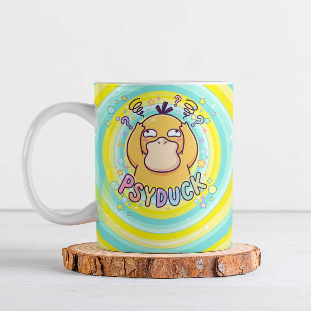 Psyduck Ceramic Mug Vibrant Kawaii Splash Art