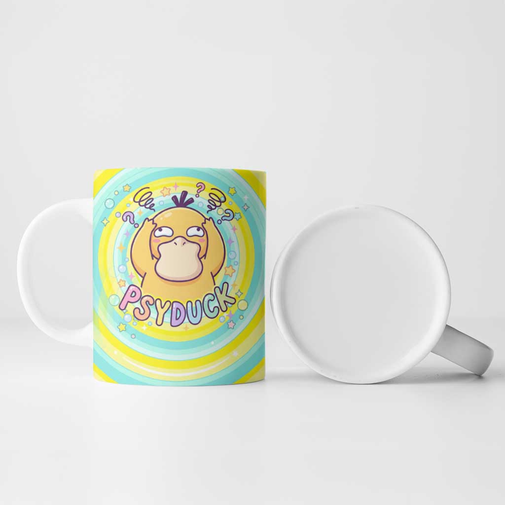 Psyduck Ceramic Mug Vibrant Kawaii Splash Art