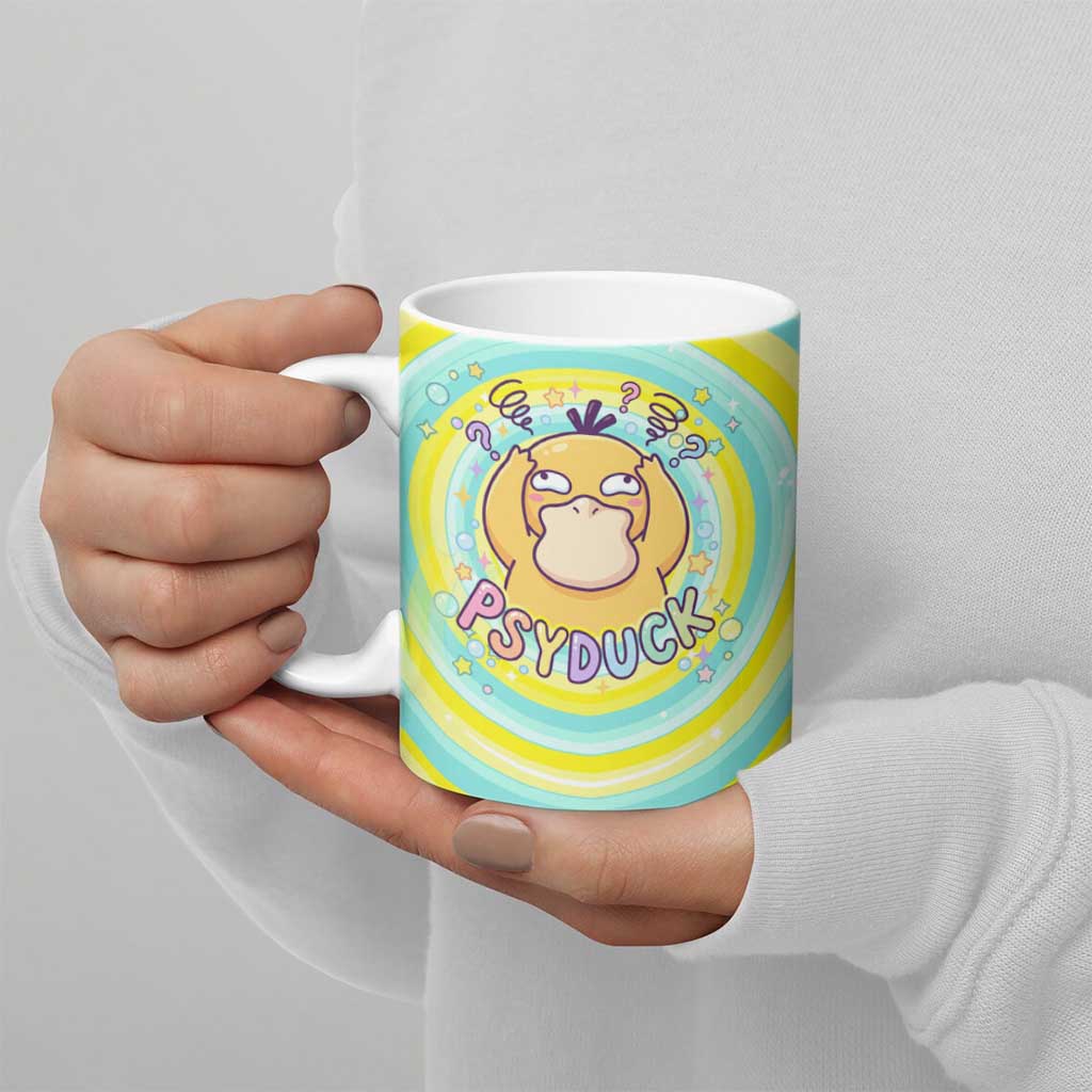 Psyduck Ceramic Mug Vibrant Kawaii Splash Art