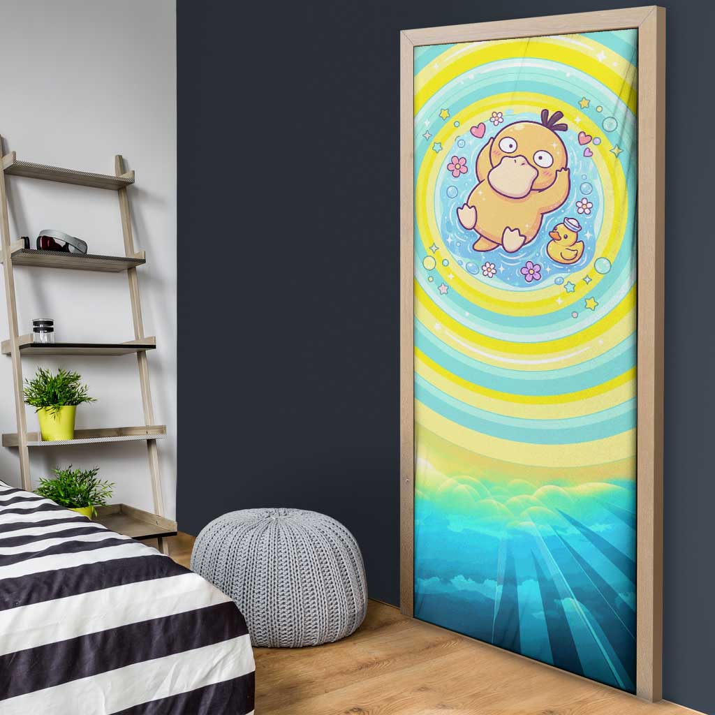 Psyduck Door Cover Vibrant Kawaii Splash Art