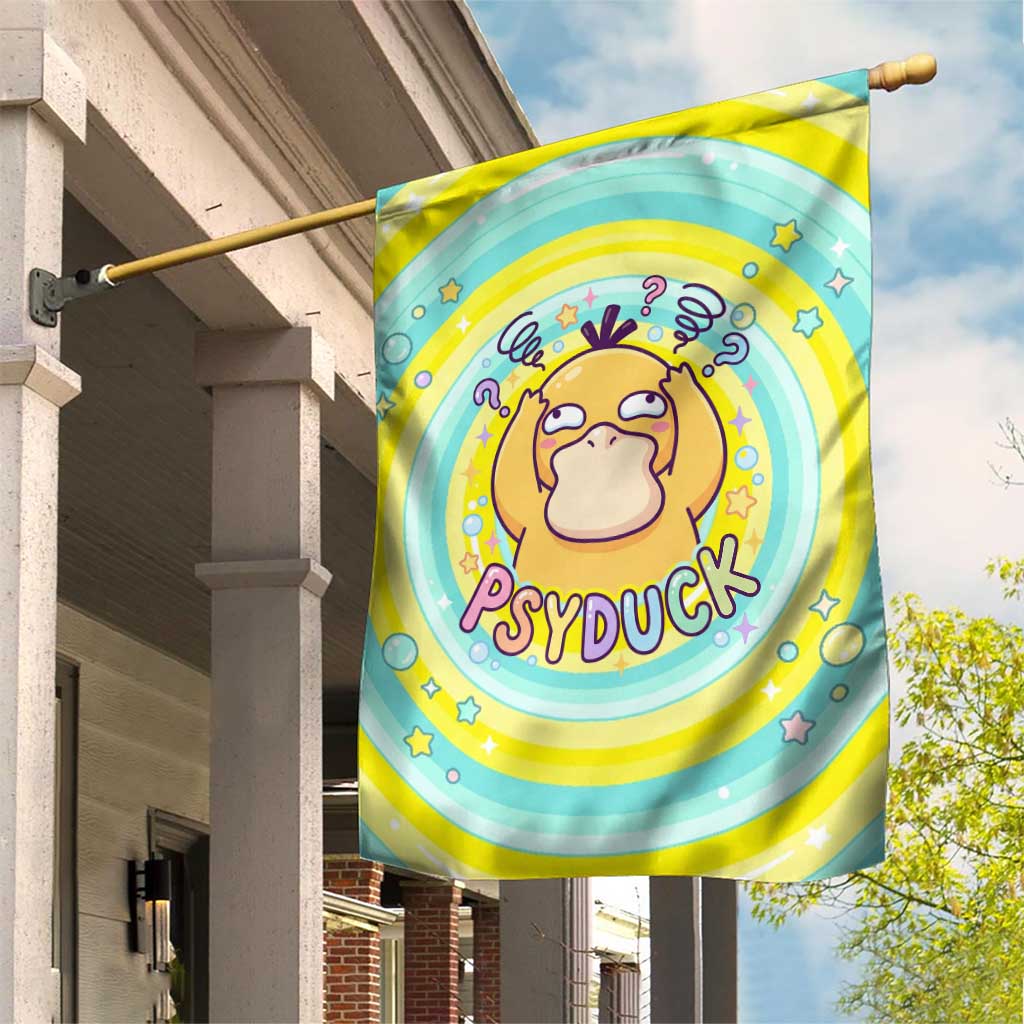 Psyduck Garden Flag Vibrant Kawaii Splash Art