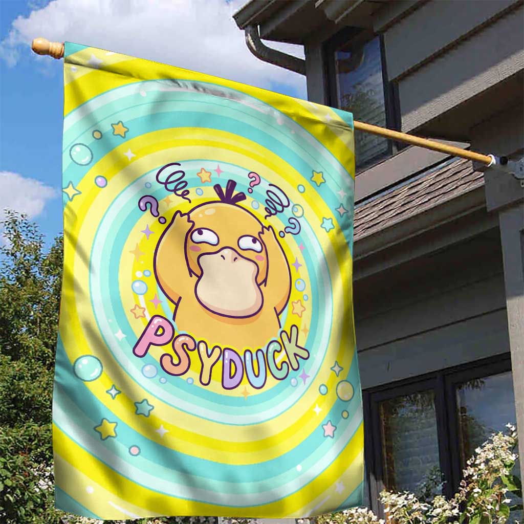 Psyduck Garden Flag Vibrant Kawaii Splash Art