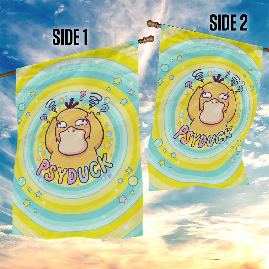 Psyduck Garden Flag Vibrant Kawaii Splash Art