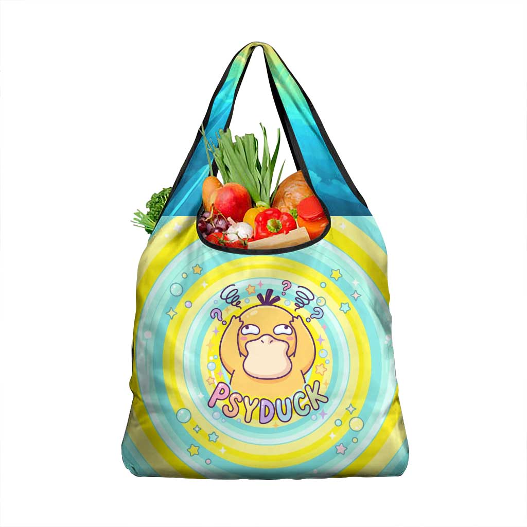 Psyduck Grocery Bag Vibrant Kawaii Splash Art