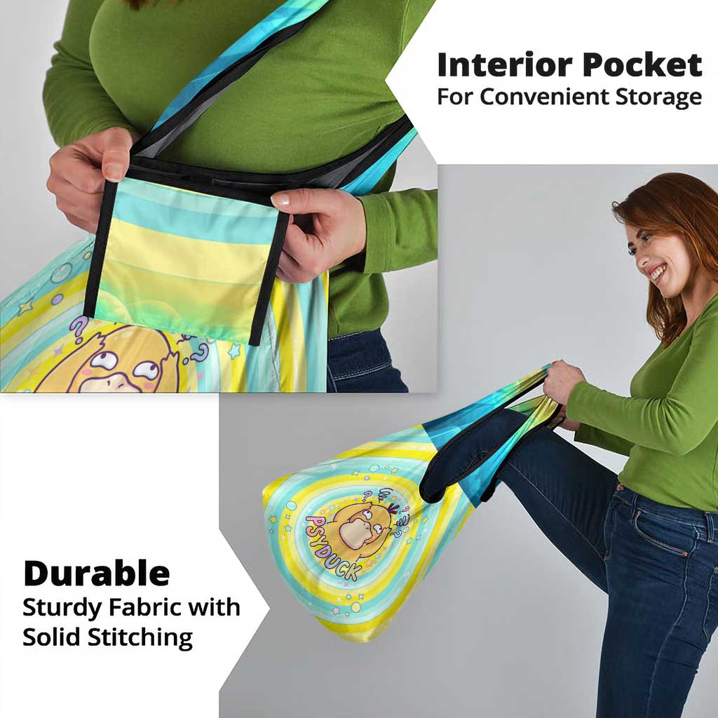Psyduck Grocery Bag Vibrant Kawaii Splash Art