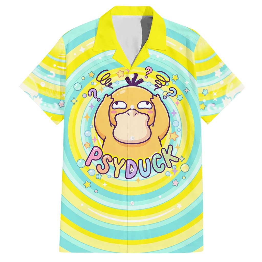 Psyduck Hawaiian Shirt Vibrant Kawaii Splash Art