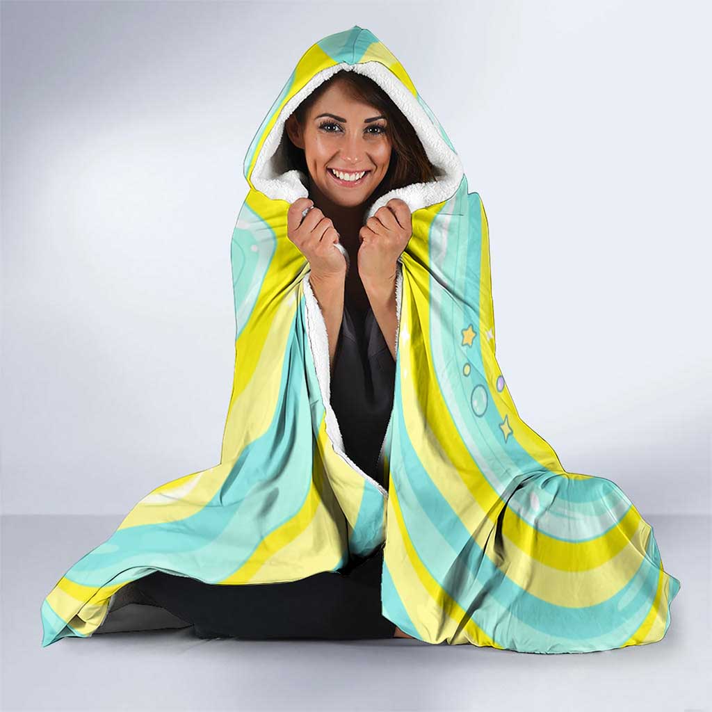 Psyduck Hooded Blanket Vibrant Kawaii Splash Art