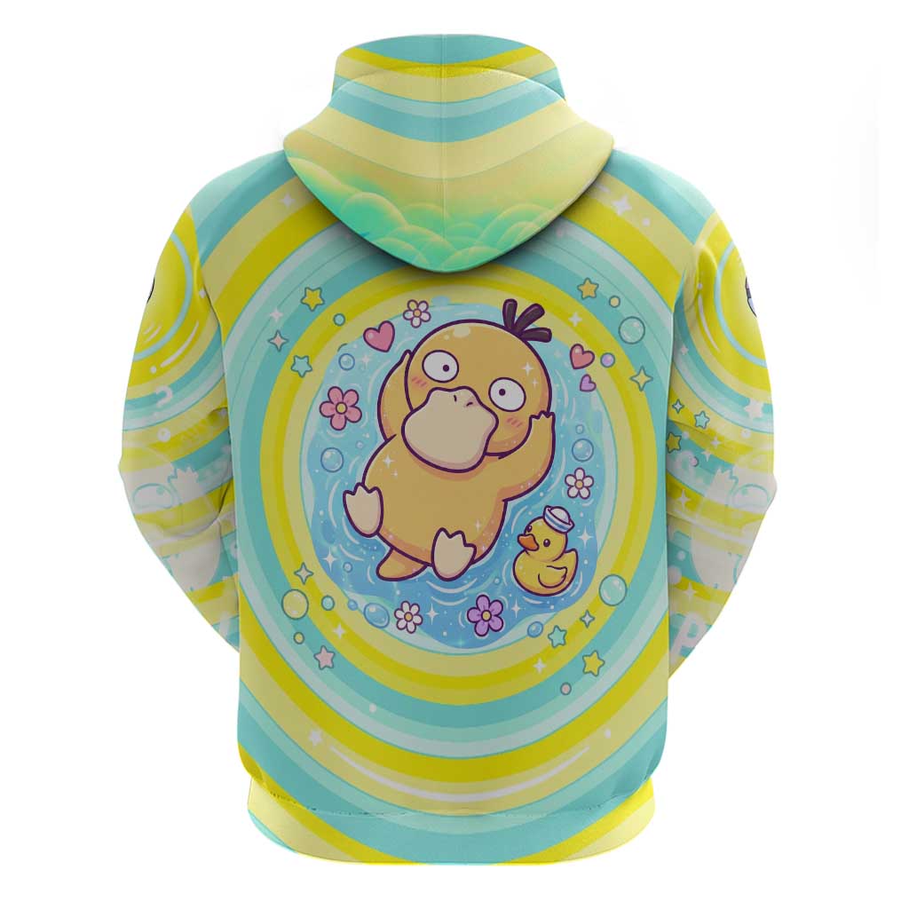 Psyduck Hoodie Vibrant Kawaii Splash Art