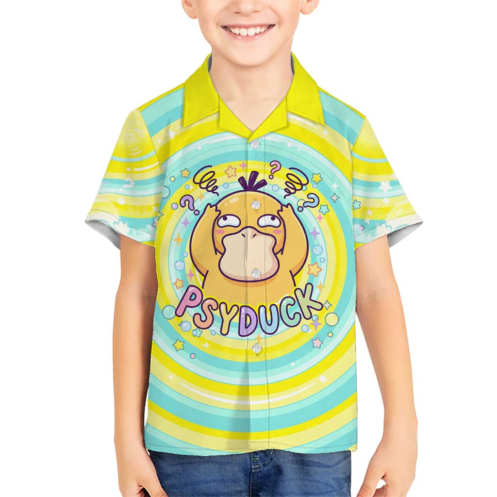Psyduck Kid Hawaiian Shirt Vibrant Kawaii Splash Art