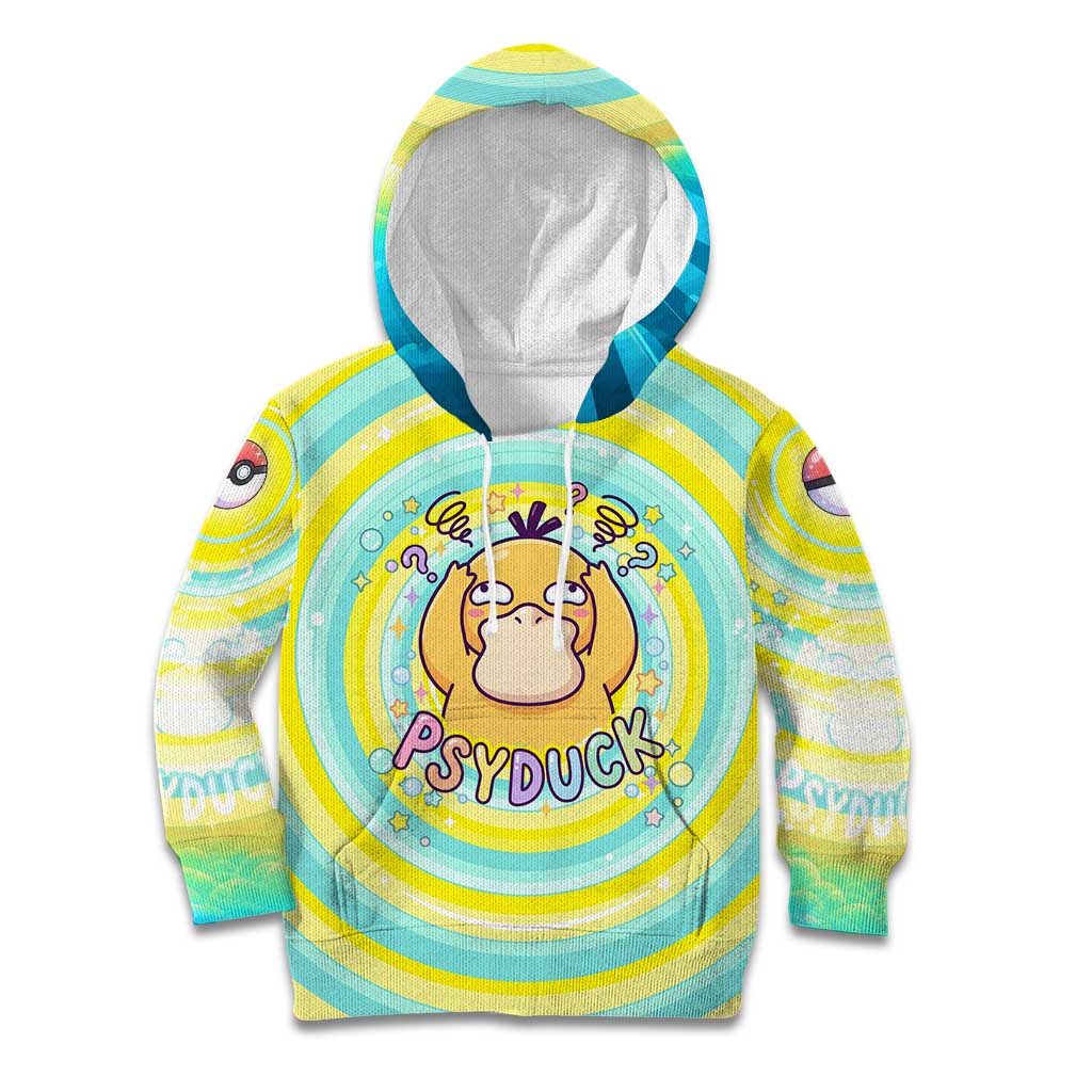 Psyduck Kid Hoodie Vibrant Kawaii Splash Art