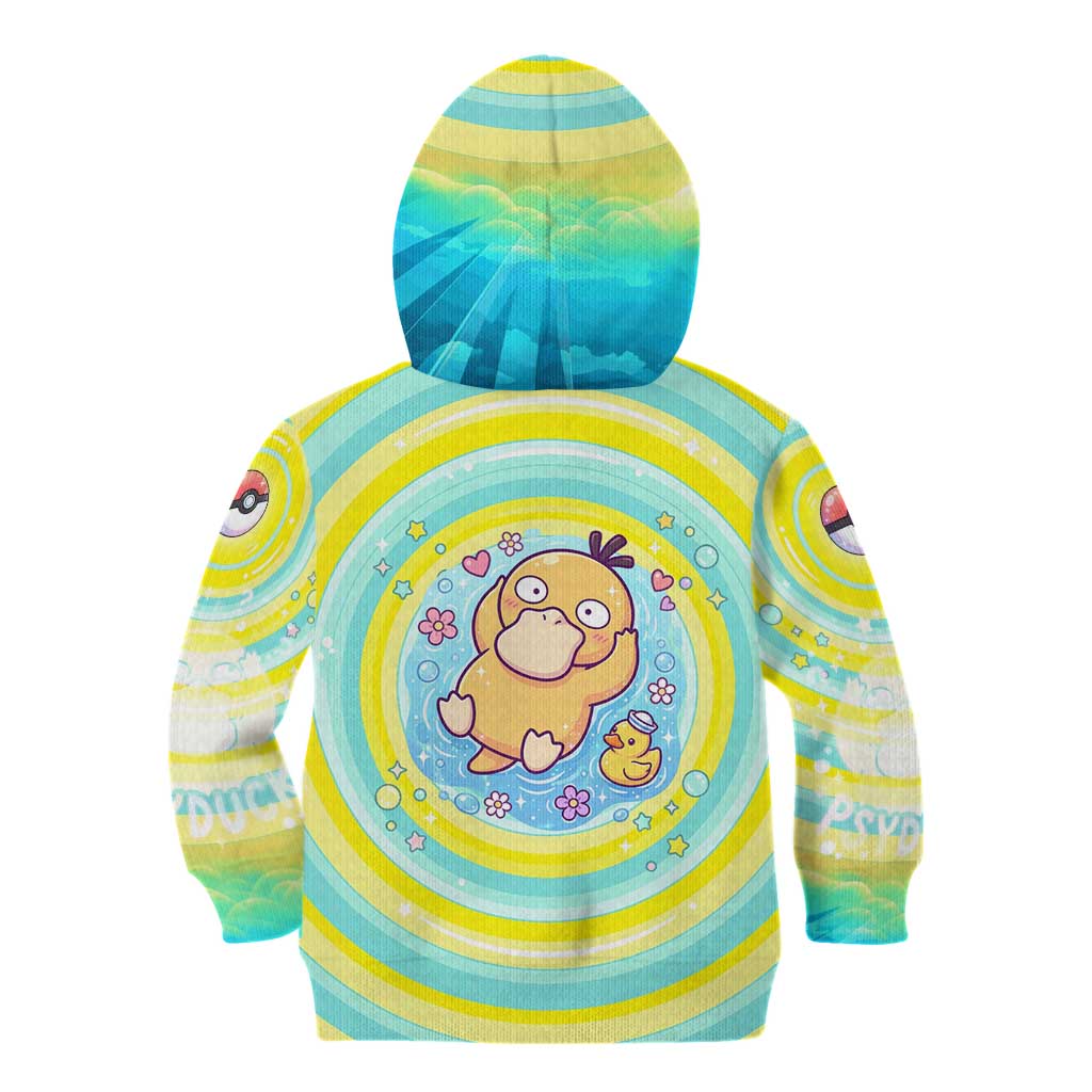 Psyduck Kid Hoodie Vibrant Kawaii Splash Art