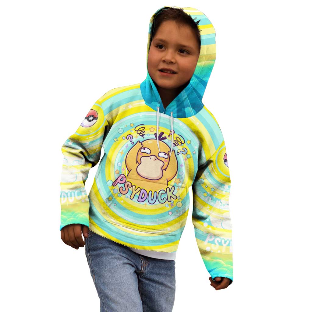 Psyduck Kid Hoodie Vibrant Kawaii Splash Art