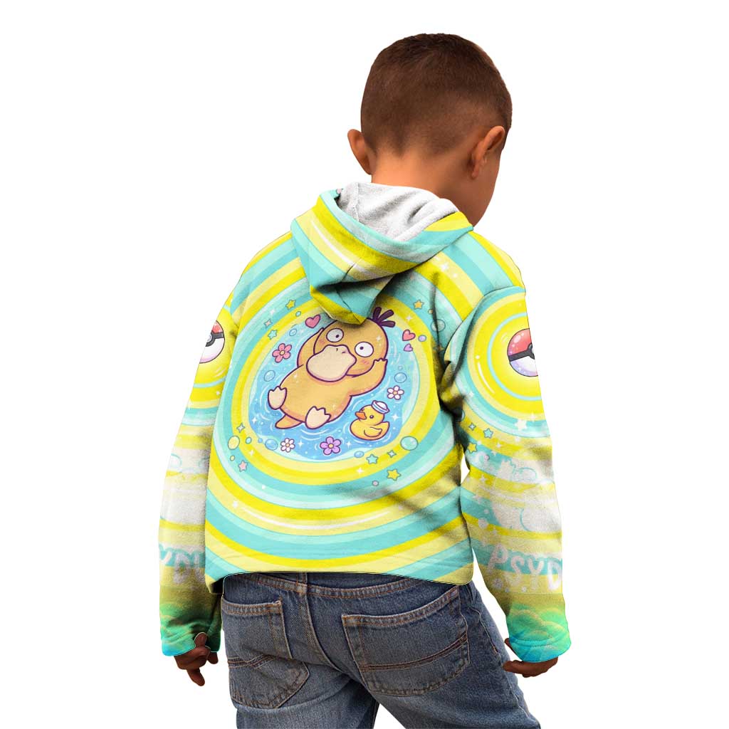 Psyduck Kid Hoodie Vibrant Kawaii Splash Art