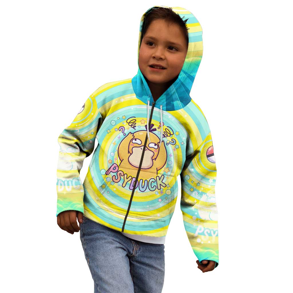Psyduck Kid Hoodie Vibrant Kawaii Splash Art