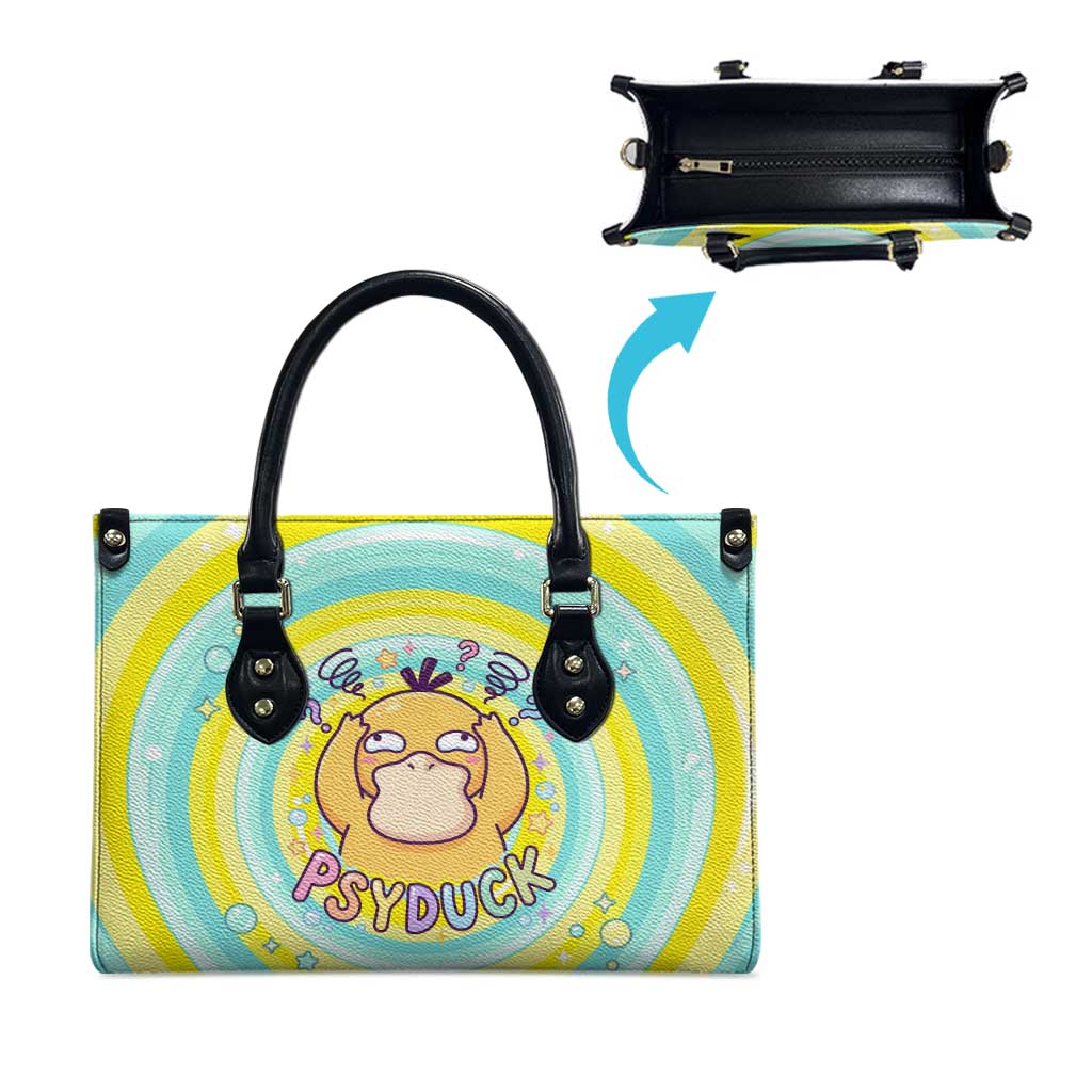 Psyduck Leather Bag Vibrant Kawaii Splash Art
