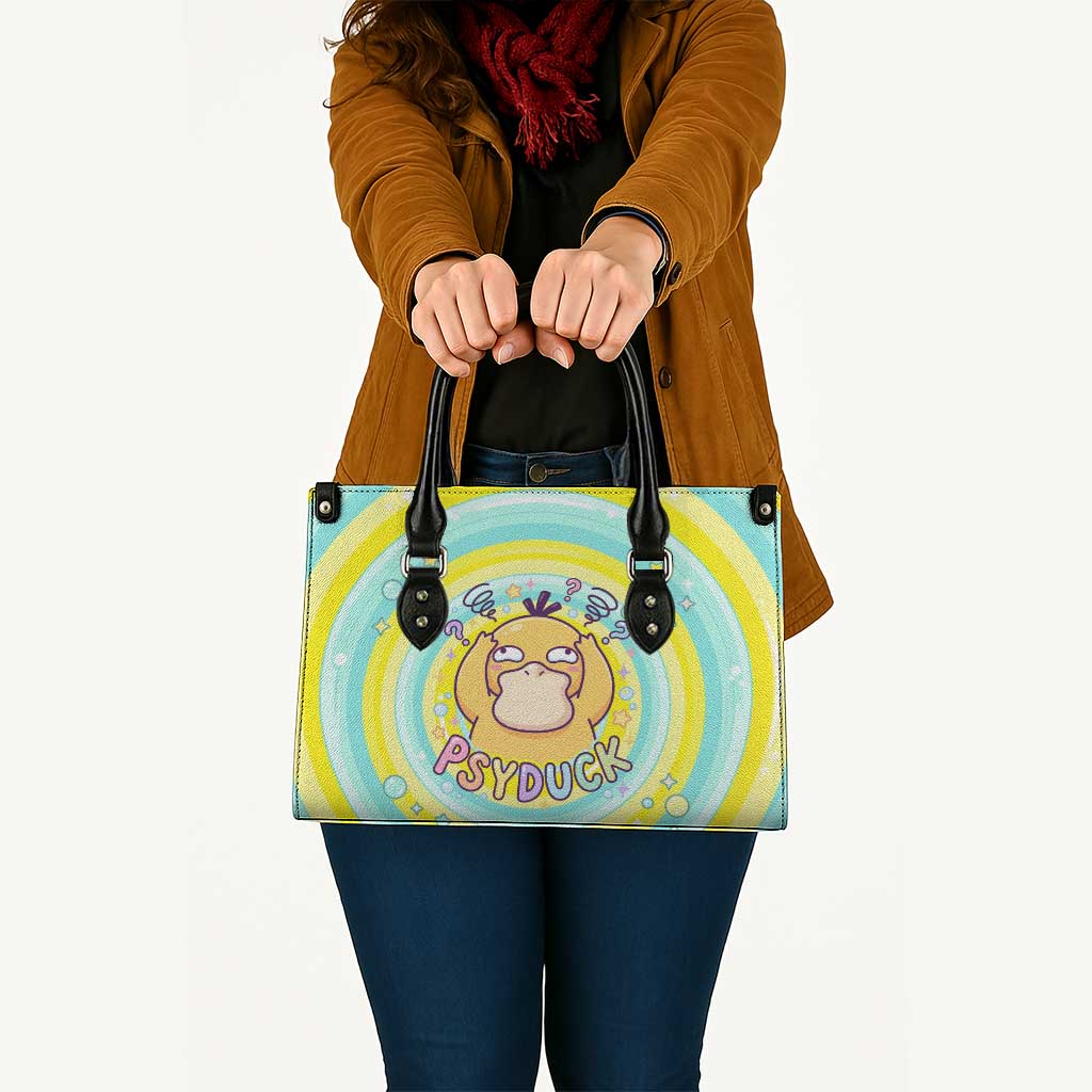 Psyduck Leather Bag Vibrant Kawaii Splash Art