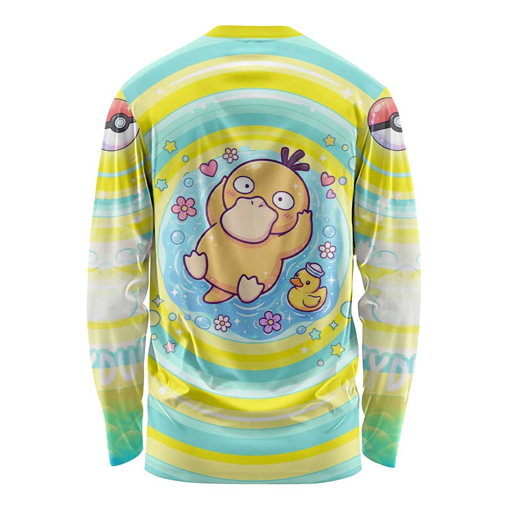 Psyduck Long Sleeve Shirt Vibrant Kawaii Splash Art