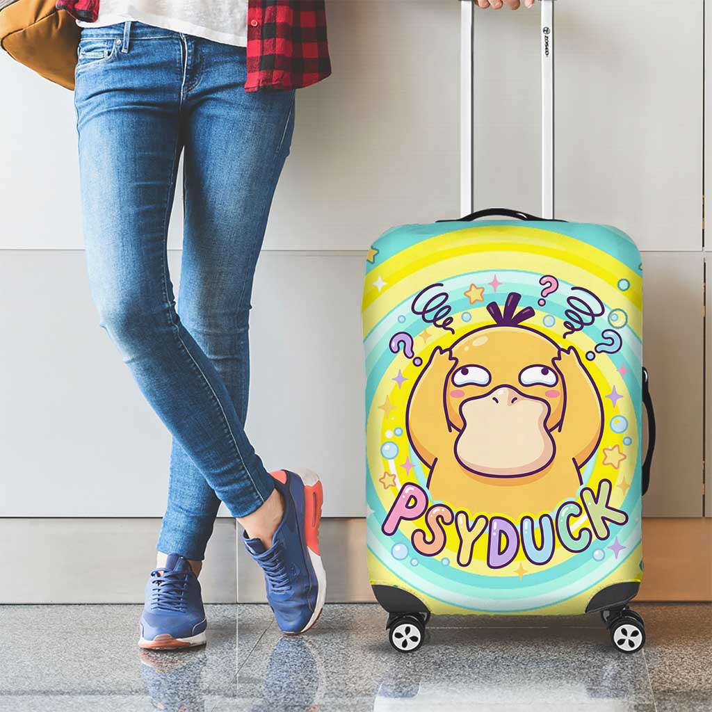 Psyduck Luggage Cover Vibrant Kawaii Splash Art