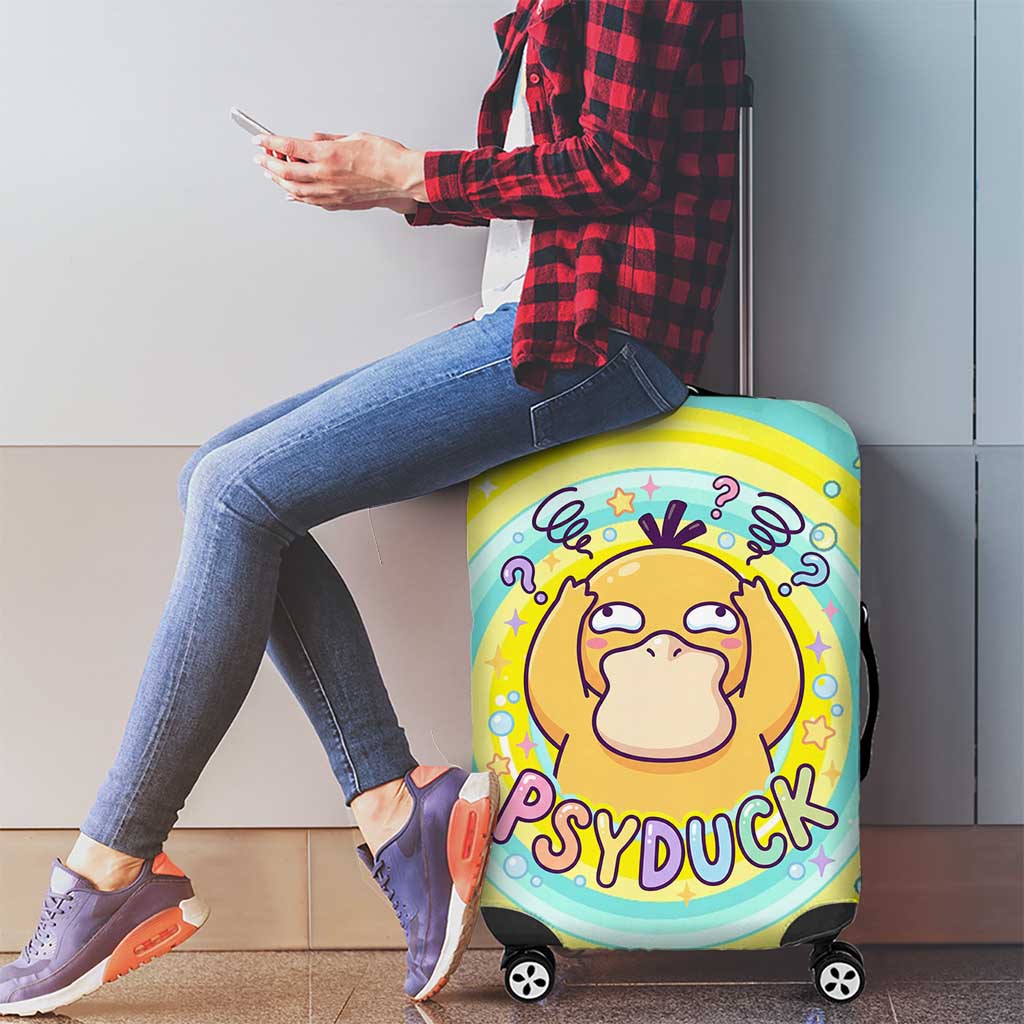 Psyduck Luggage Cover Vibrant Kawaii Splash Art