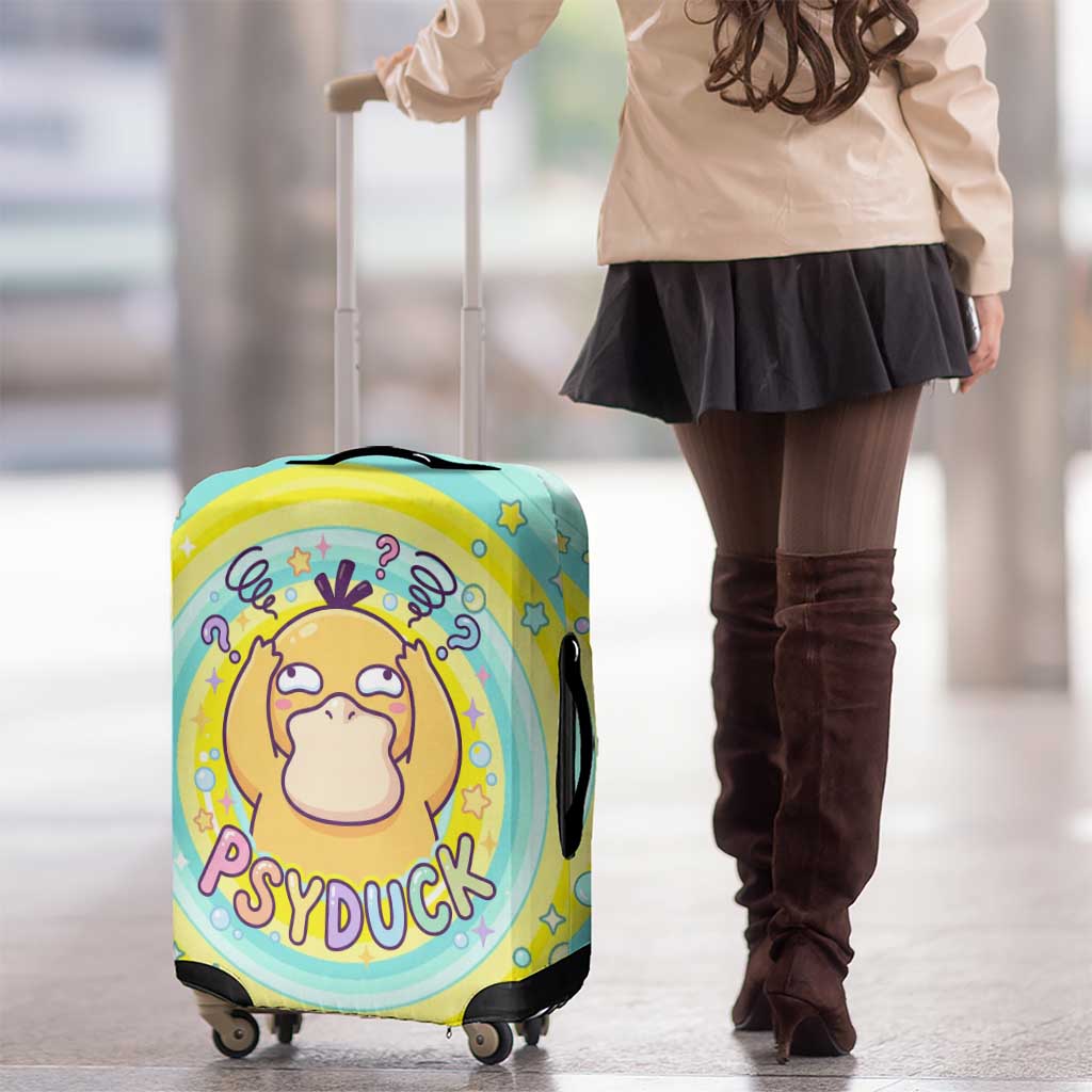 Psyduck Luggage Cover Vibrant Kawaii Splash Art