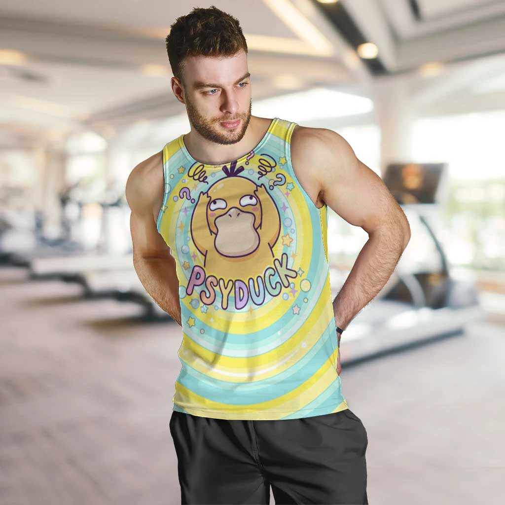 Psyduck Men Tank Top Vibrant Kawaii Splash Art