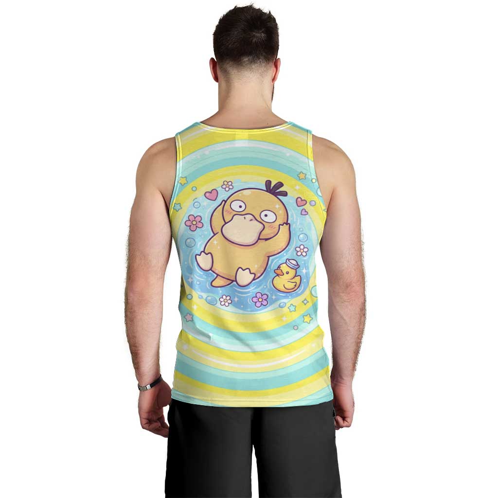 Psyduck Men Tank Top Vibrant Kawaii Splash Art