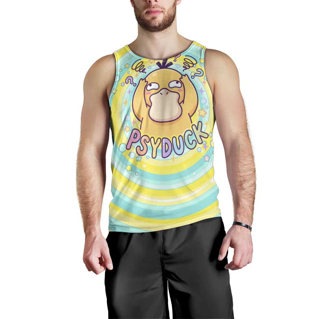Psyduck Men Tank Top Vibrant Kawaii Splash Art