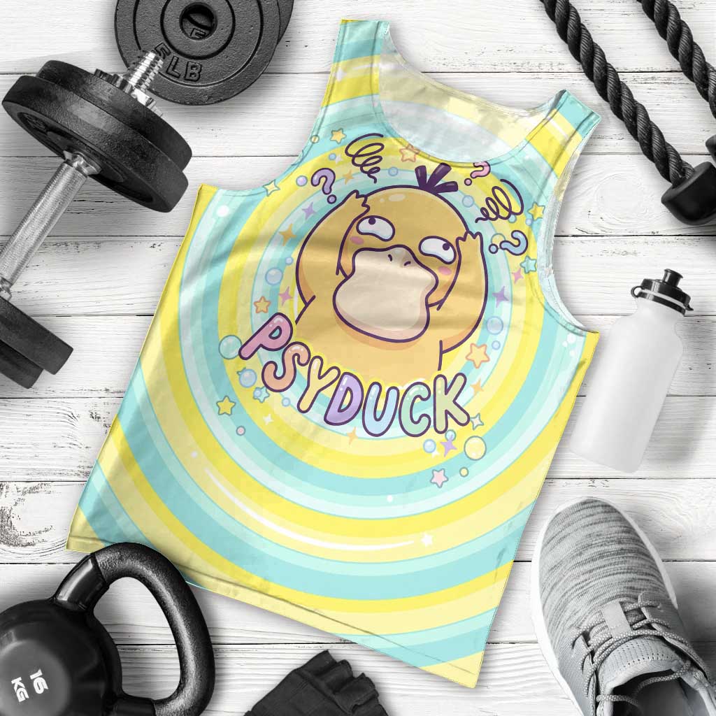 Psyduck Men Tank Top Vibrant Kawaii Splash Art