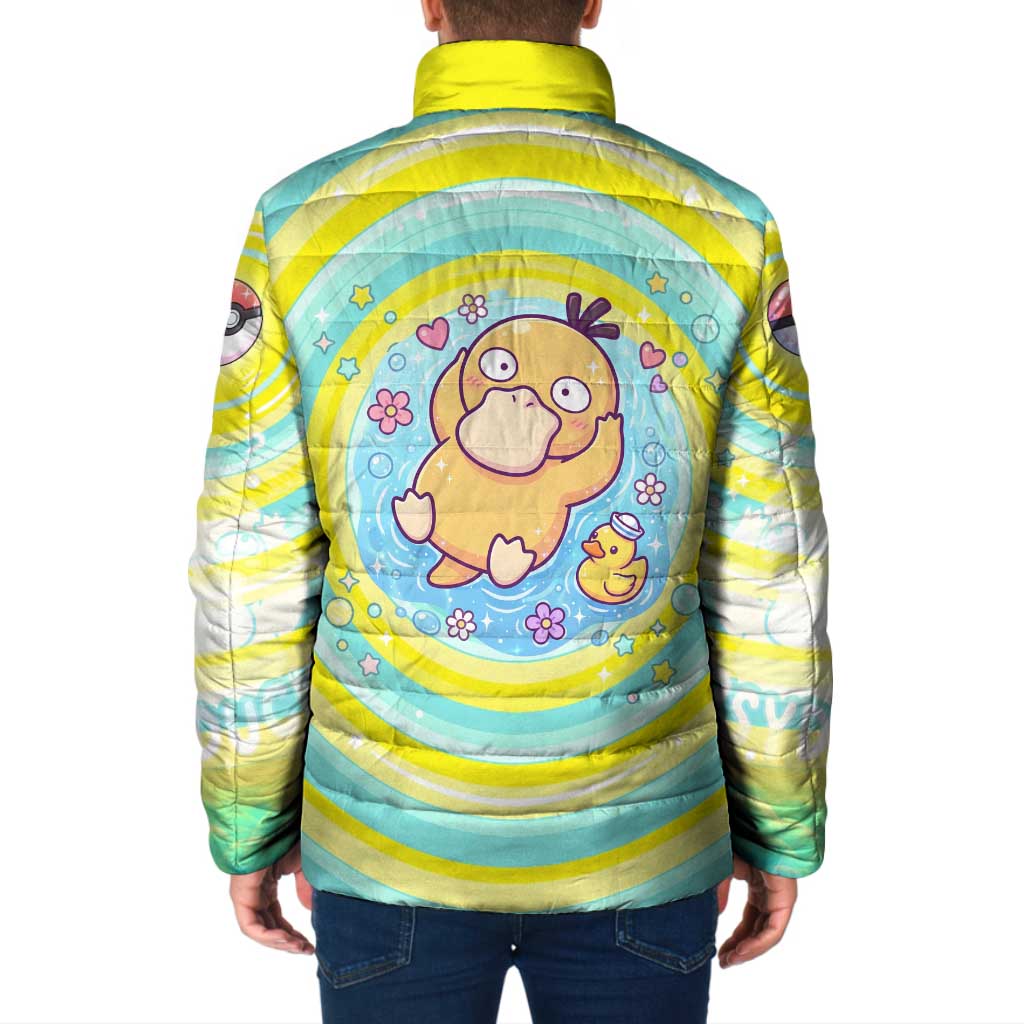Psyduck Padded Jacket Vibrant Kawaii Splash Art