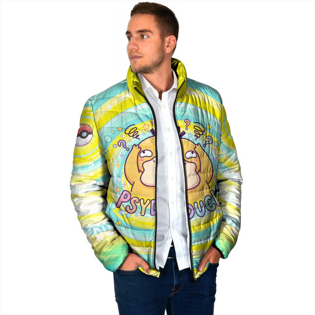Psyduck Padded Jacket Vibrant Kawaii Splash Art